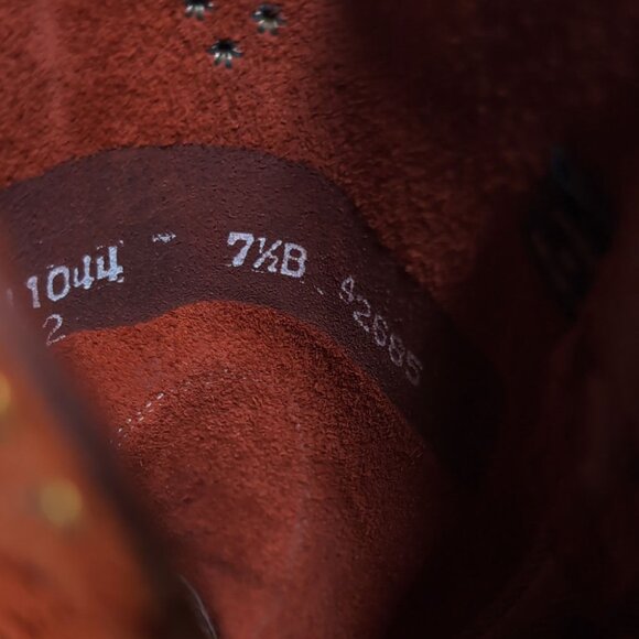 Sonora Cowboy Boots Rough Out Leather Handmade Cowboy Boots Size 7.5 - Picture 7 of 8